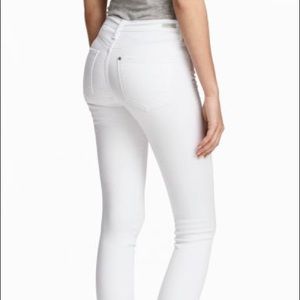 H&M White High Waisted Skinny Jeans